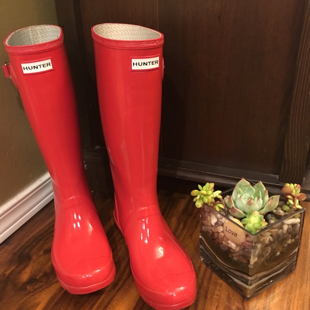 Cherry Red “Huntress Wide Calf” Hunter Boots